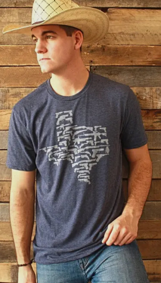 Men’s Gun state of Texas tee