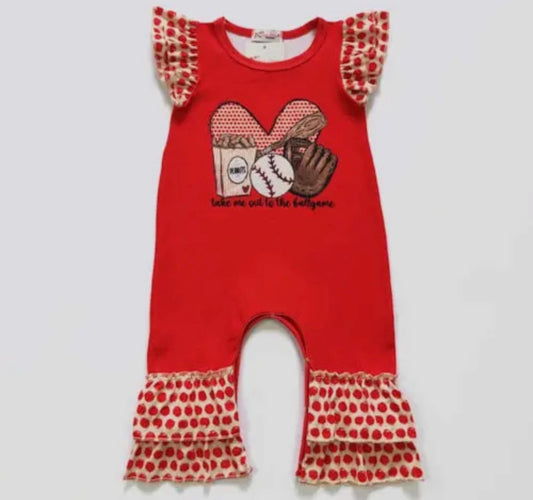 Ball game baby romper