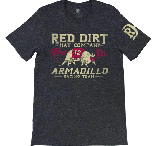 Adult Red Dirt Hat Armadillo Racing T-shirt