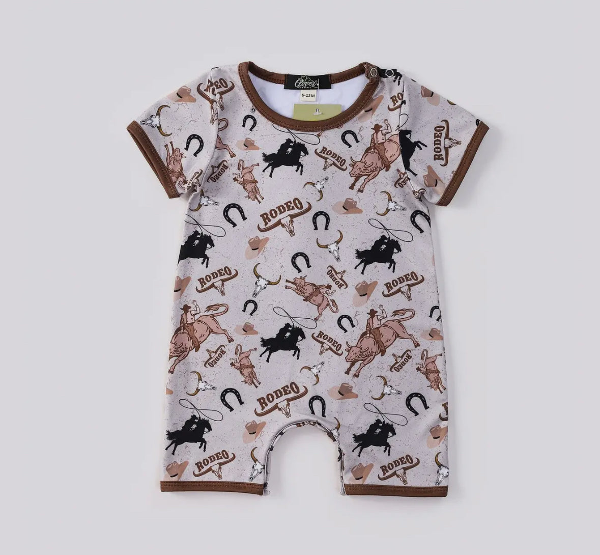 Rodeo boy baby romper
