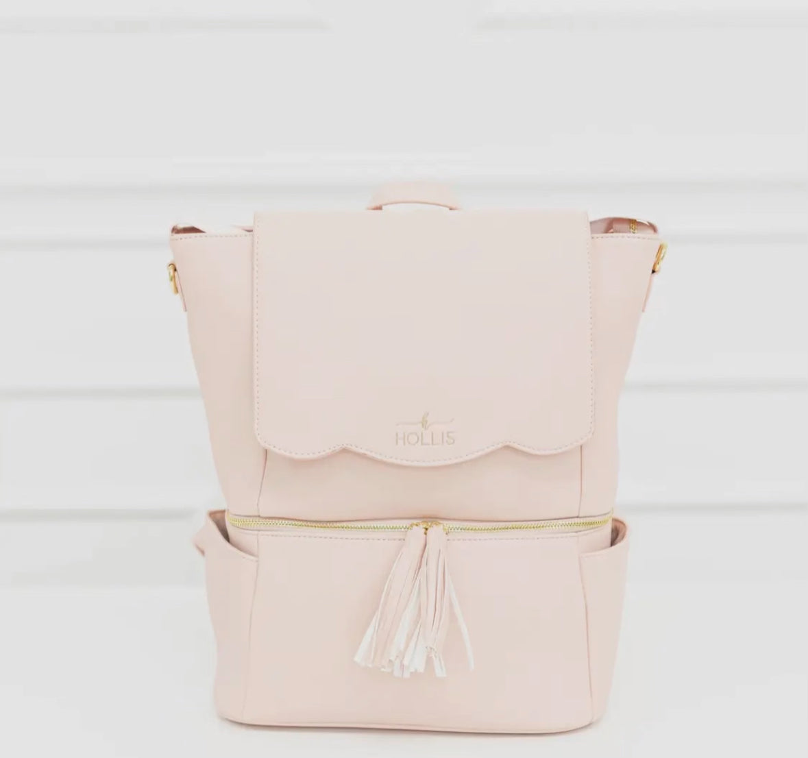 Hollis pink diaper bag