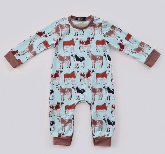 Moo Cow boys romper