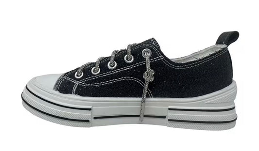 Black Sparkle Sneakers