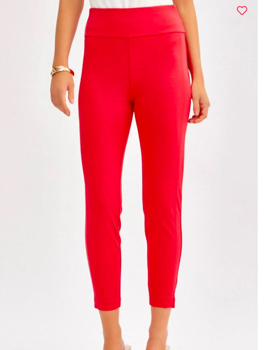 Red ankle pants
