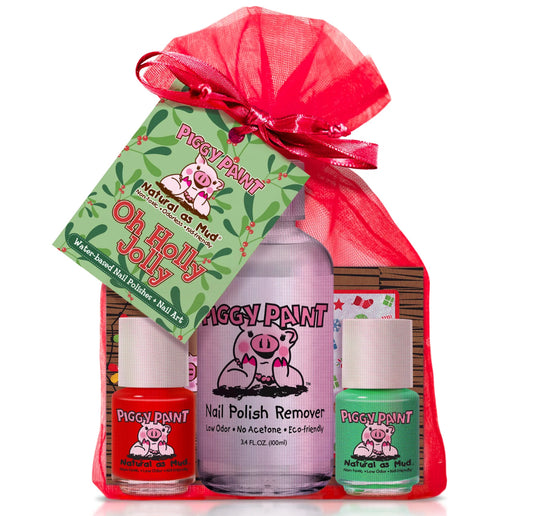 Piggy Paint Oh Holly Jolly w/ polish remover