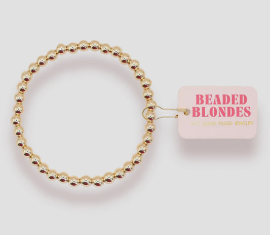5mm Gold Beaded Bracelet