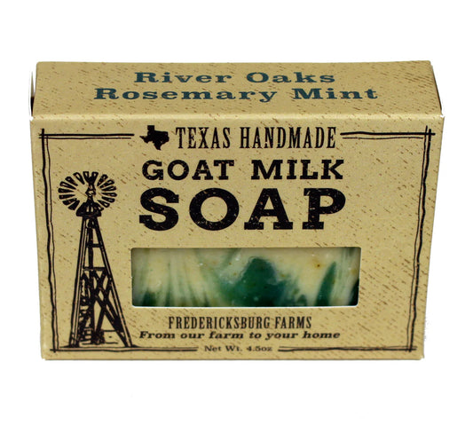 Fredericksburg Farms Goat Milk Bar Soap RIVER OAKS ROSEMARY MINT