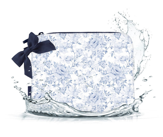 Case Mate Something Navy Bow Crinkle Makeup Bag