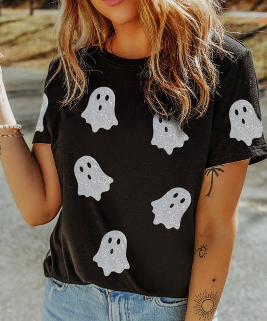 Black & White Ghost Top