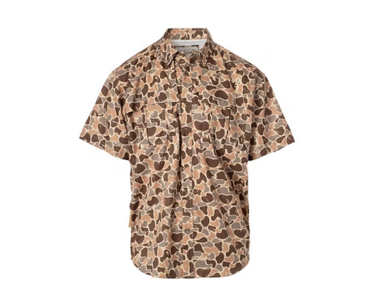 Men’s Orange Camo Button-up