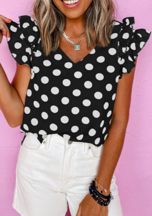 Polka dot blouse