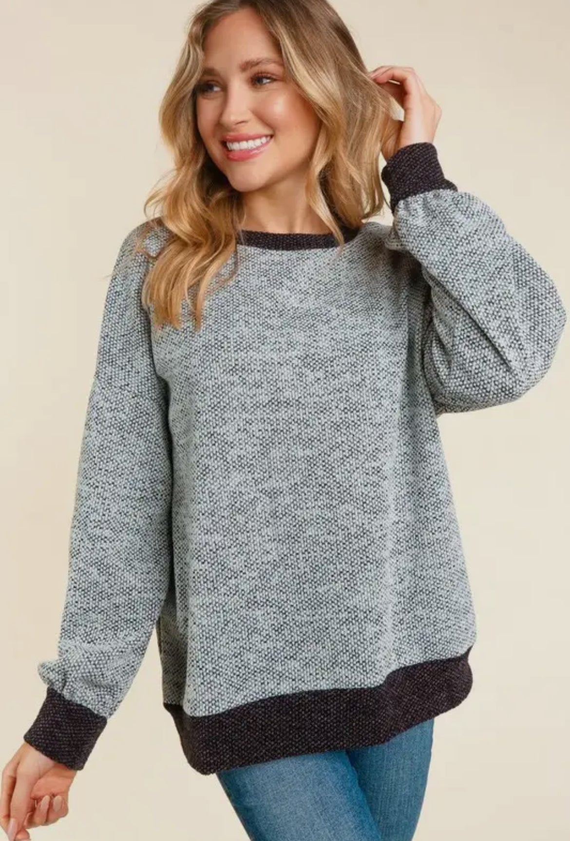 Loose Fit Sweater Knit Top