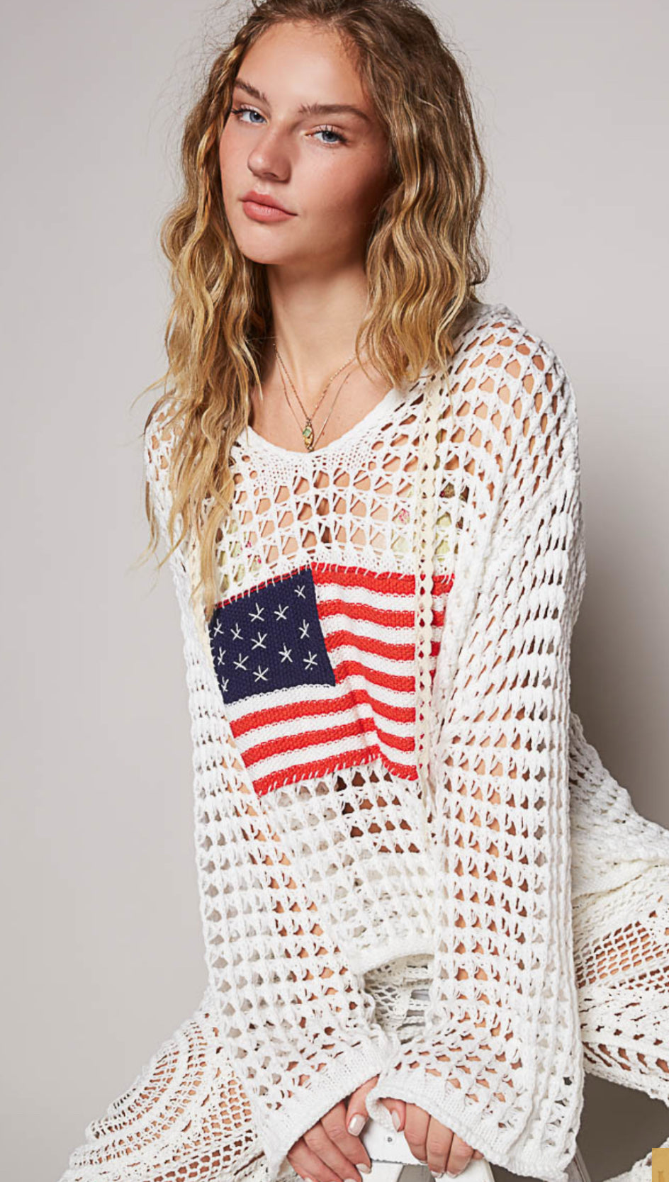Crochet flag top