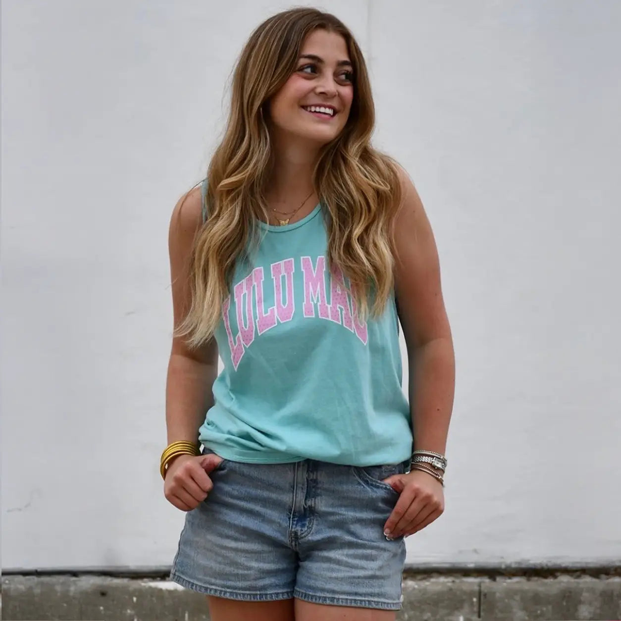 LULUMAC Polkadot Mint Comfort Colors Tank Too