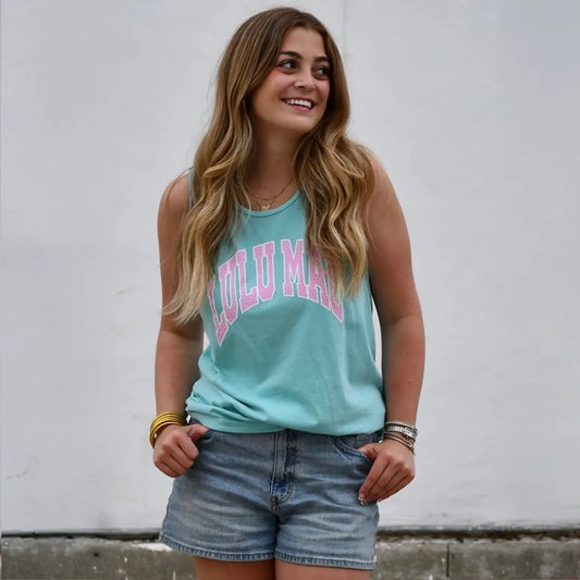 LULUMAC Polkadot Mint Comfort Colors Tank Too