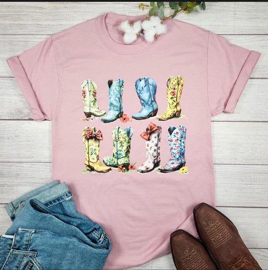 Colorful Variety Boot Tee