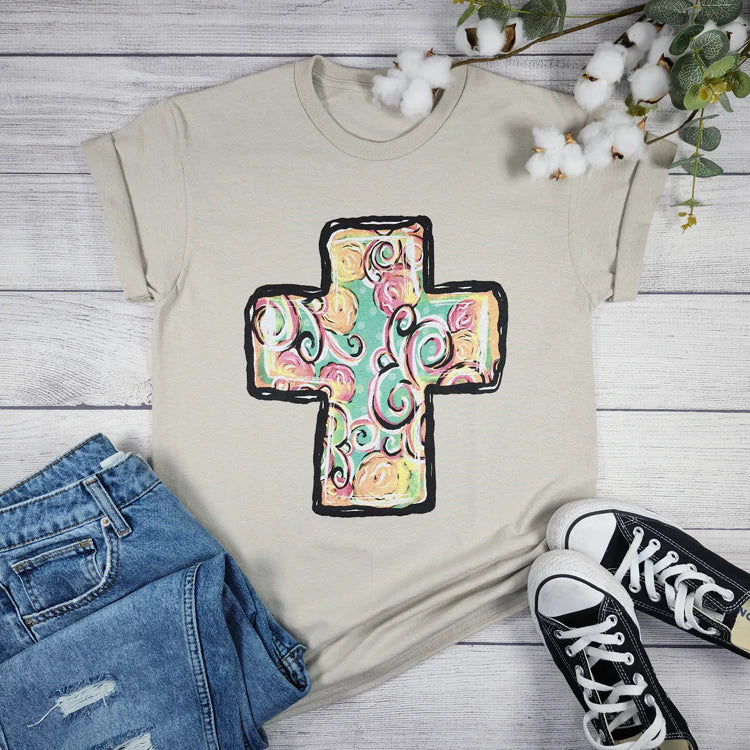 Colorful Cross Tee