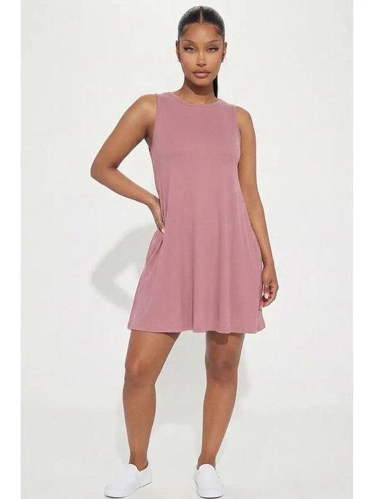 Comfy Sleeveless Flare Mini Dress