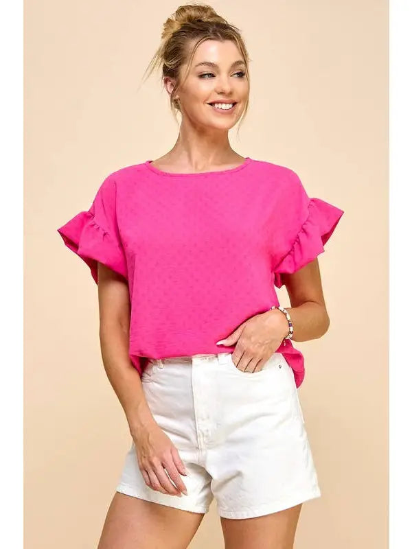 AirFlow Jacquard Drop Shoulder Top