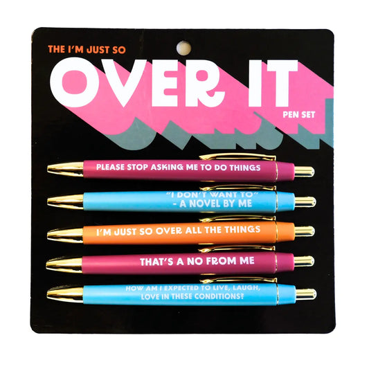 I’m So Over It Funny Pen Set