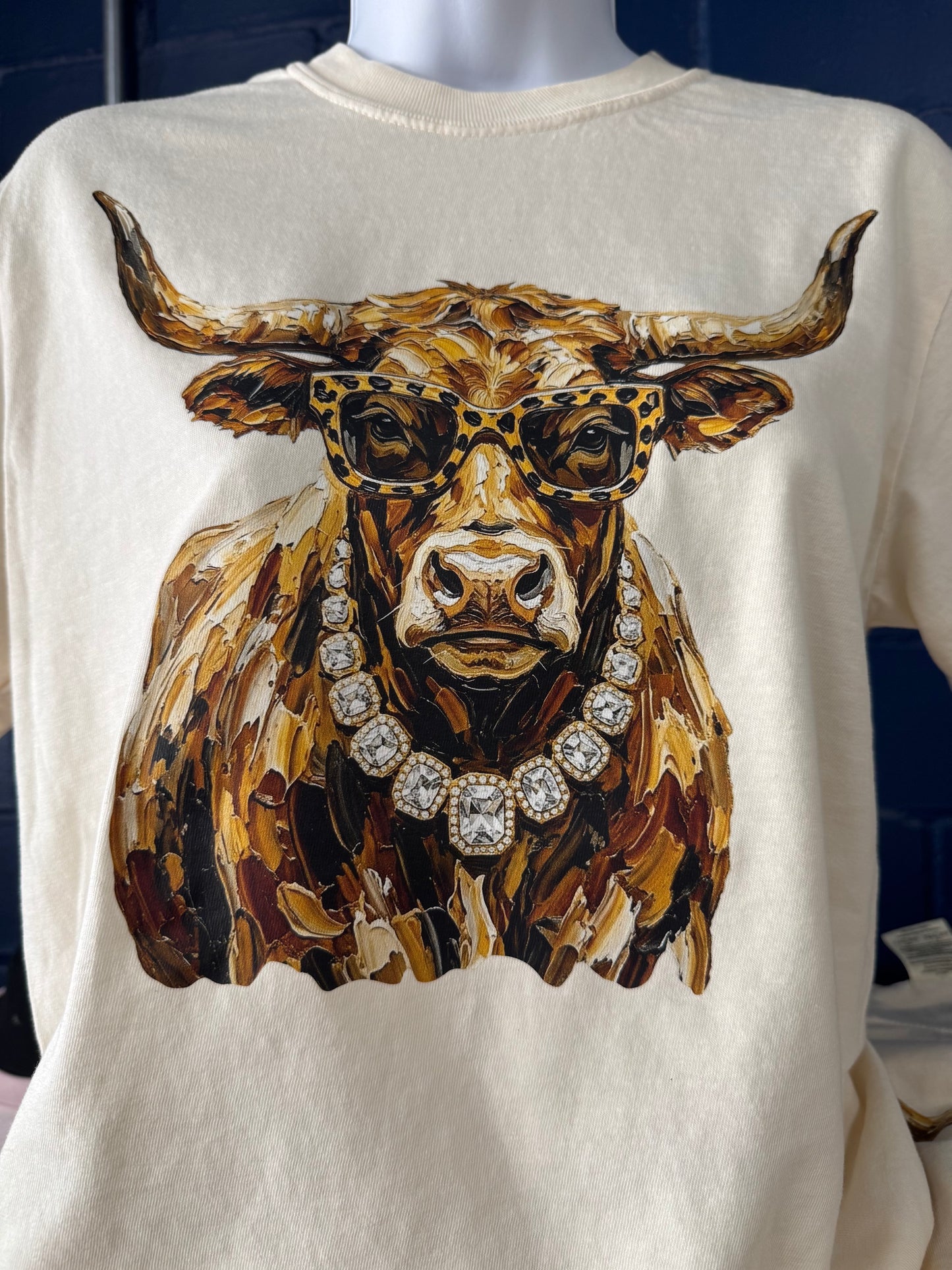 Bedazzled Longhorn Comfort Colors Tee