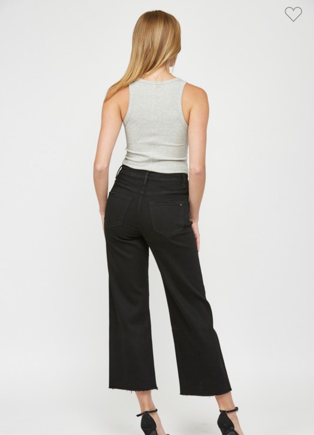 Mica Denim Black Wide Leg Corp