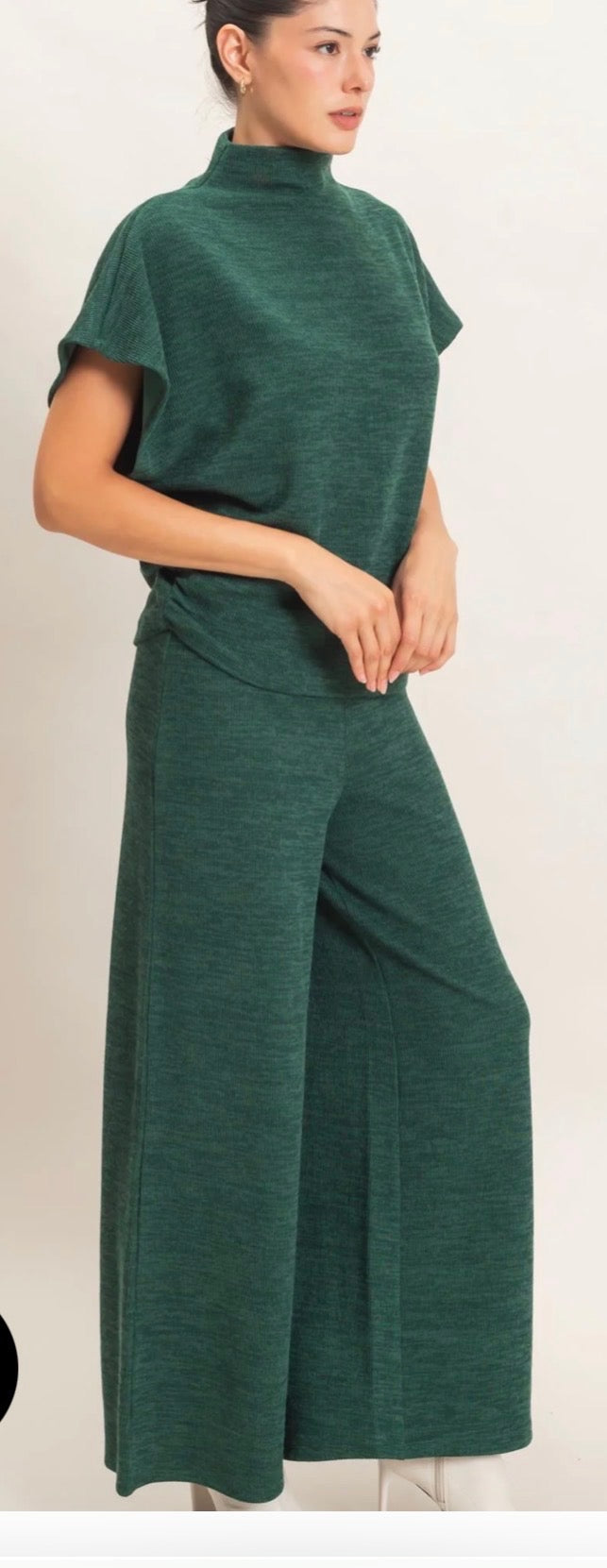 Mock Neck Dolman Sleeve Top