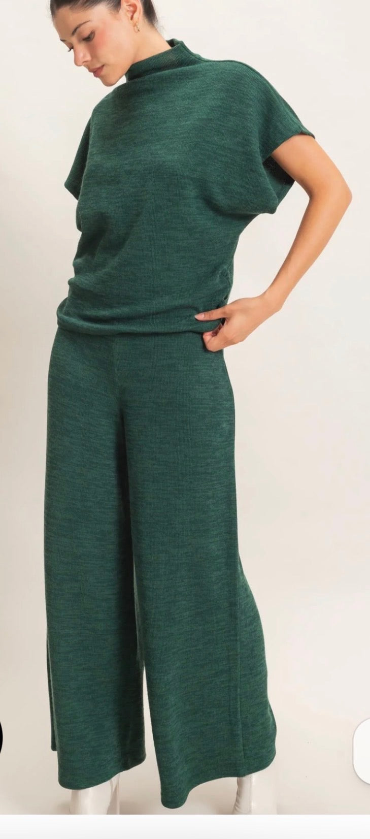 Mock Neck Dolman Sleeve Top