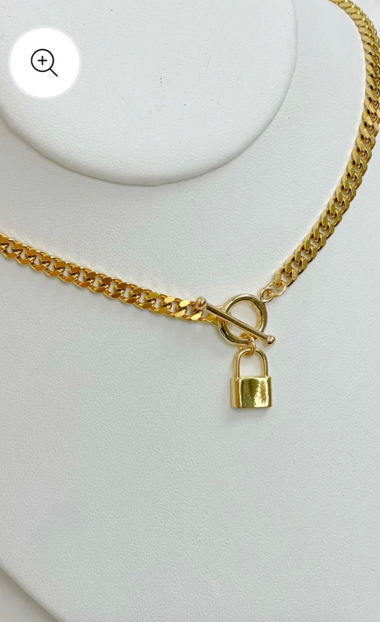 Taylor Shaye Lock and Toggle Necklace