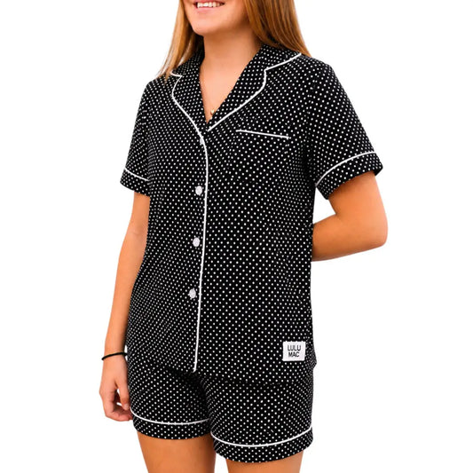 Lulu MAC Black/ White Dot Sleepwear
