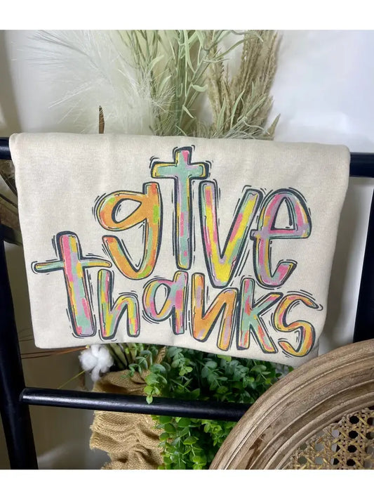 Give Thanks Tan T-Shirt