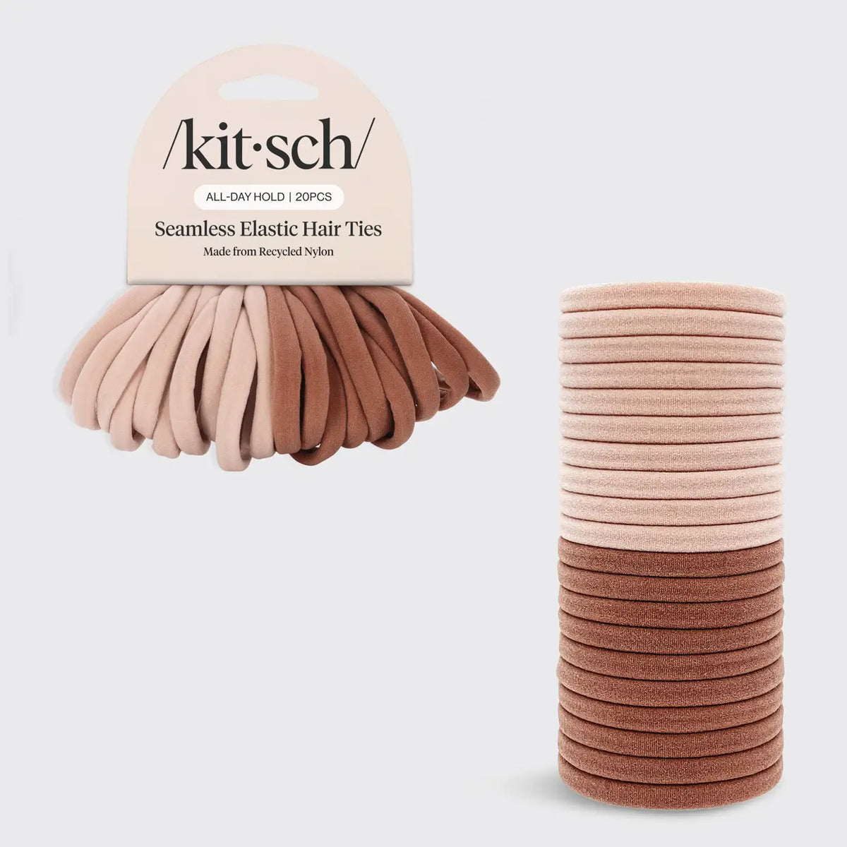 Eco-Friendly Nylon Elastics 20pc Set - Blush