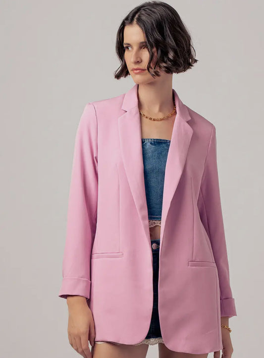 Pink boyfriend blazer