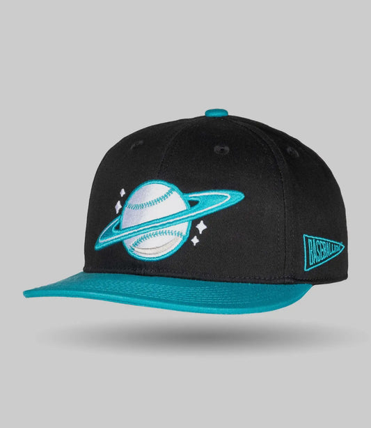 Space ball black & teal youth cap