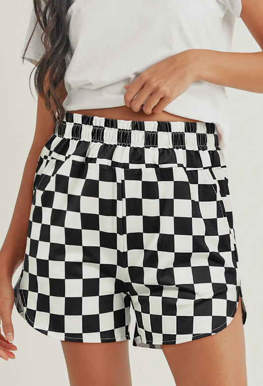 Checkered lounge shorts