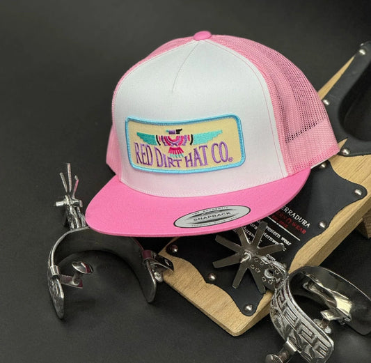 Women Red Dirt Pink & White Thunderbird Cap
