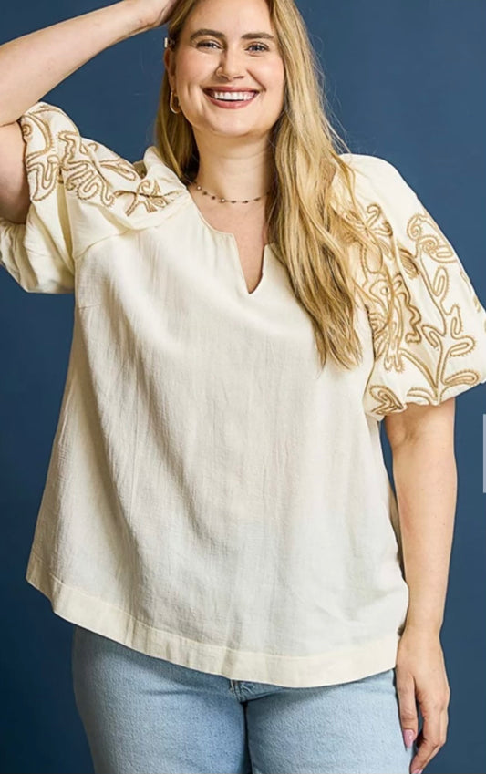 Boho Chic Embroidered Blouse