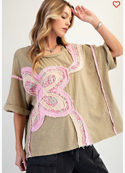 FLOWER PATCH MINERAL
WASHED COTTON TOP
