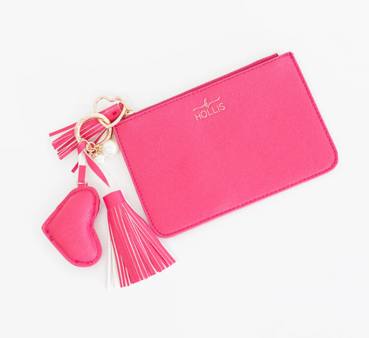 Hollis Hot Pink Wristlet
