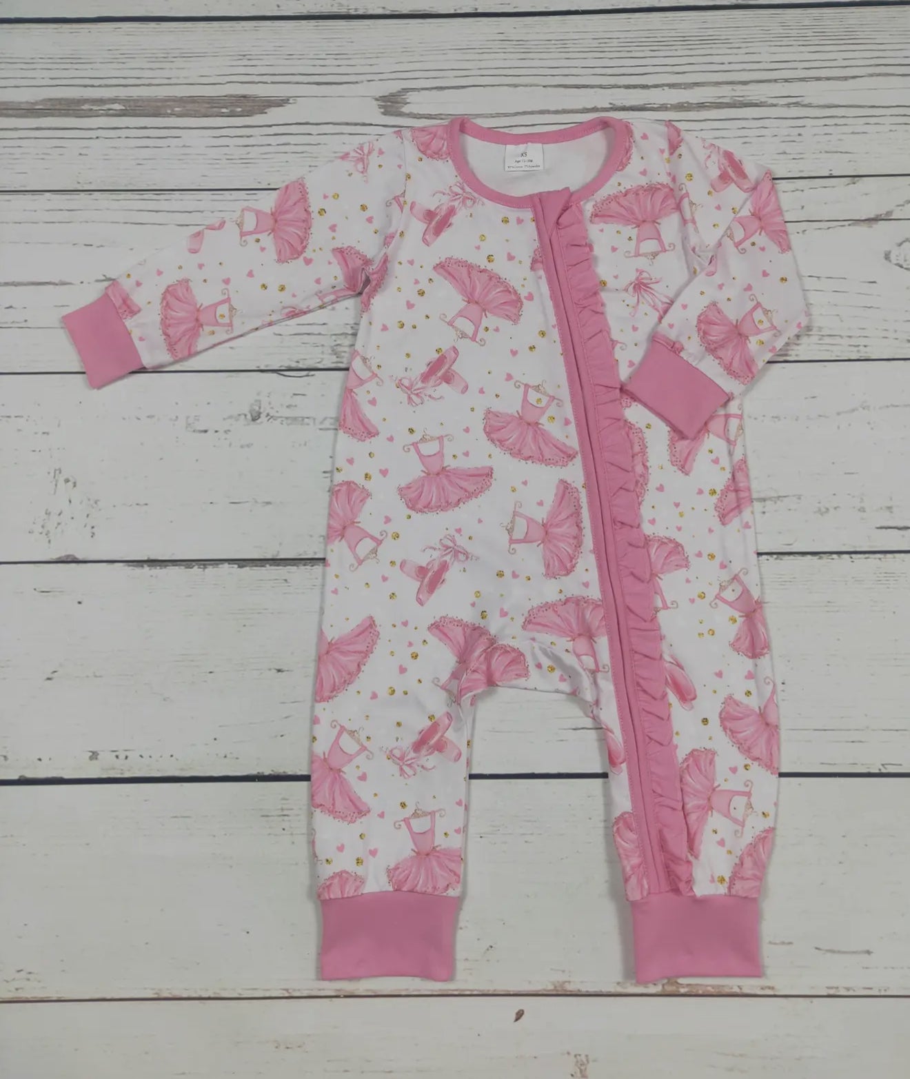 Baby girls pink zip sleeper