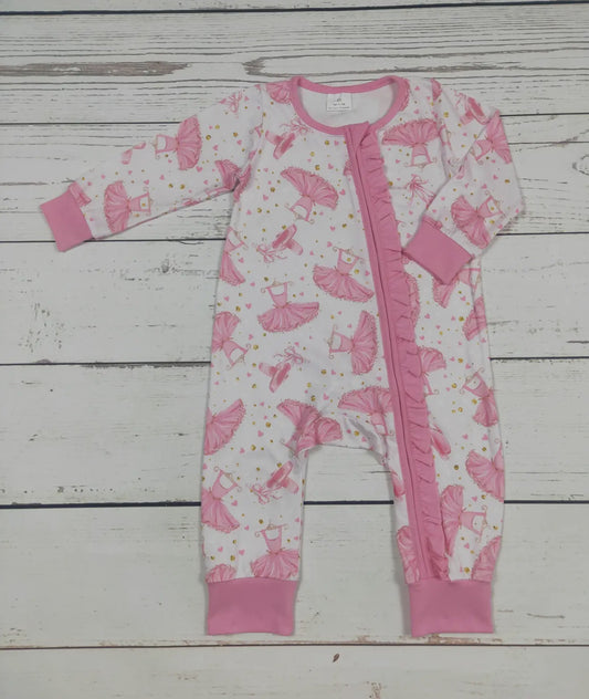 Baby girls pink zip sleeper