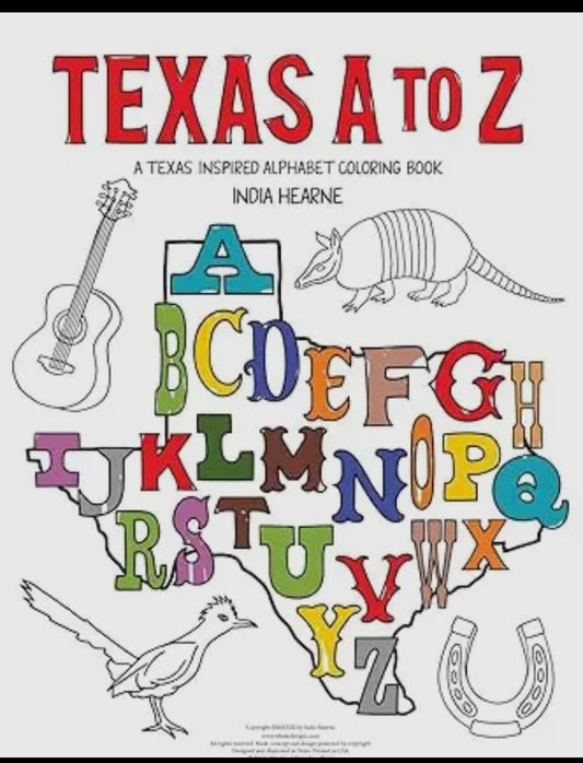Texas A to Z Coloring Book