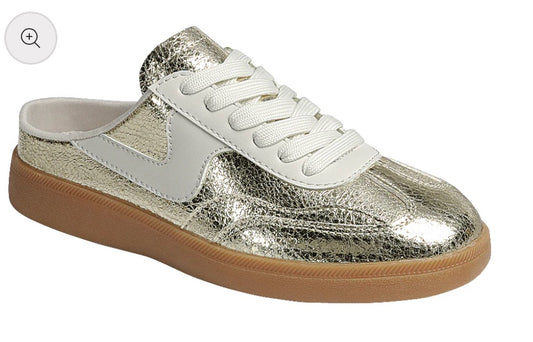 La Sheelah Slip On Gold Sneakers