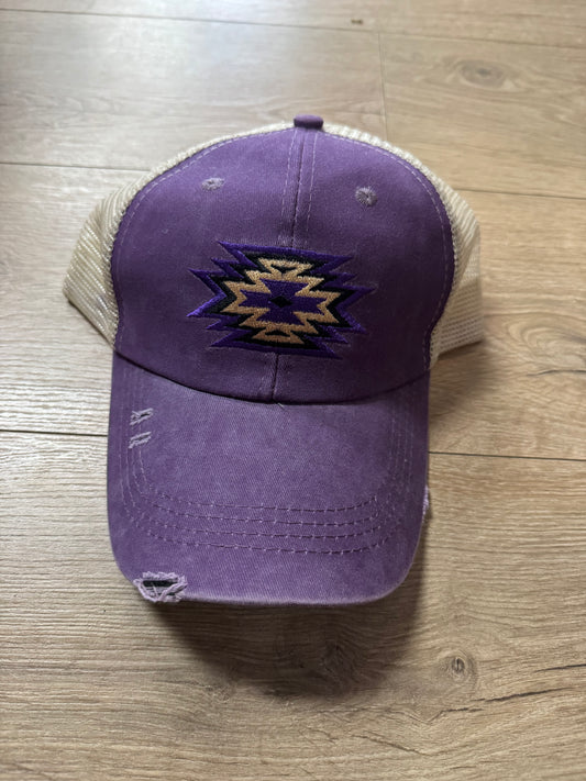 Purple Aztec Hat