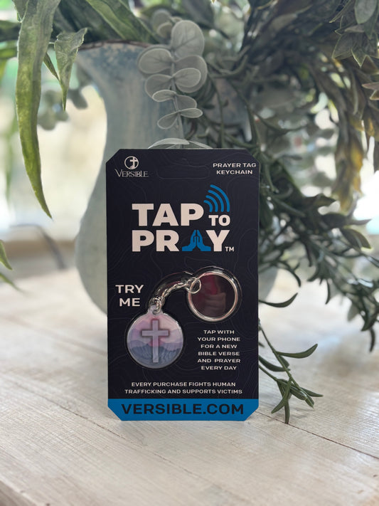 Tap To Pray Blue Mountains Keychain