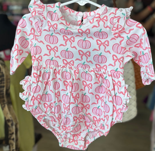 Baby Girls Pink Fairytale
Pumpkins Knit Long Sleeve