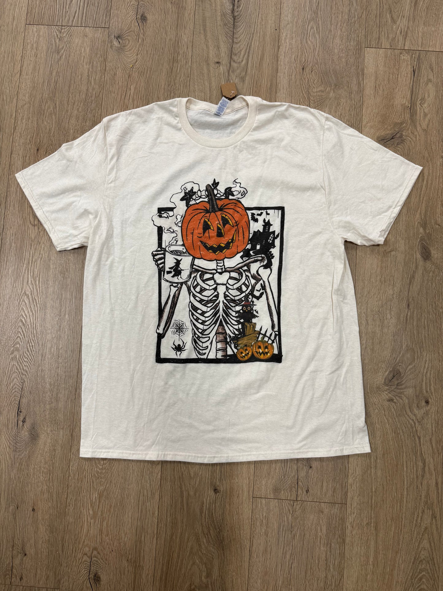 Skeleton pumpkin Halloween t-shirt