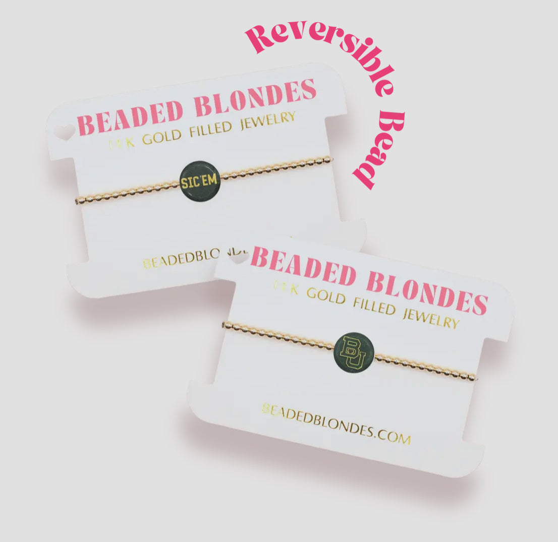 Baylor University Beaded Blondes bracelet