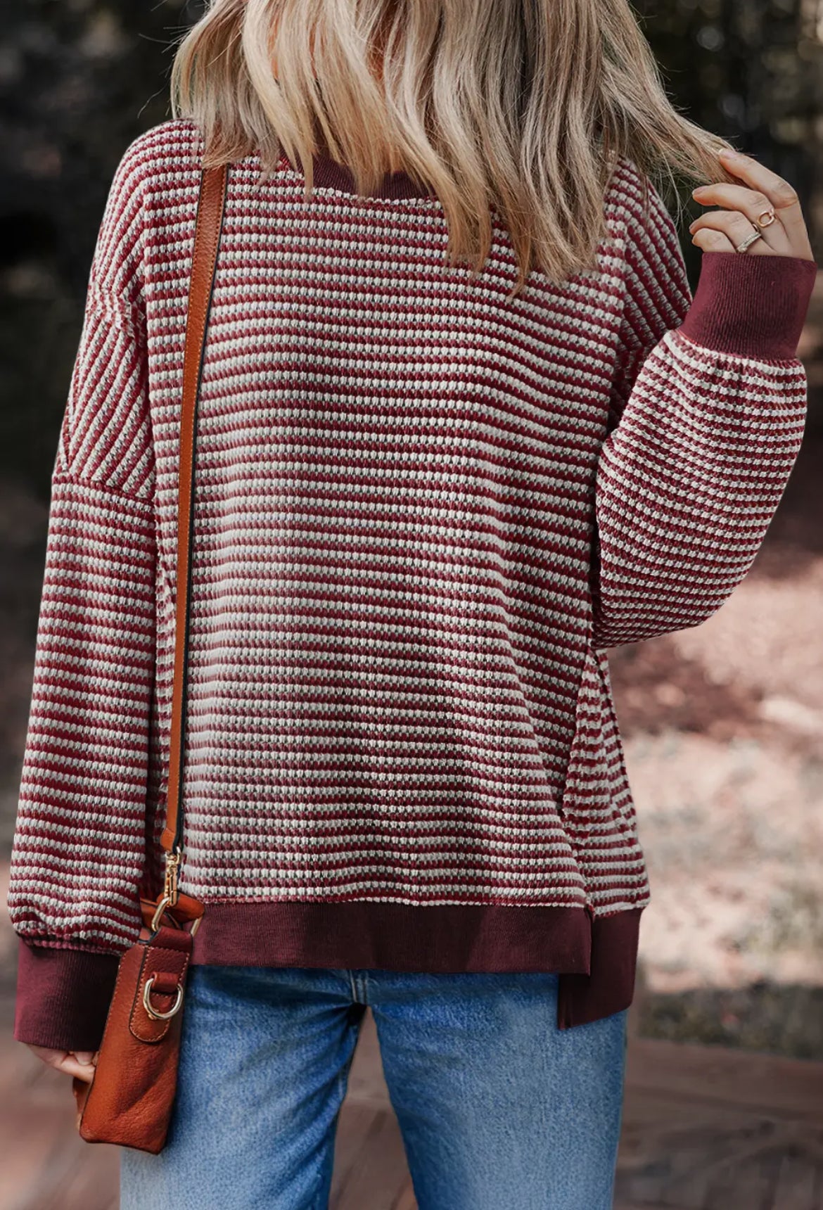 Striped Red and Black Sweatshirt