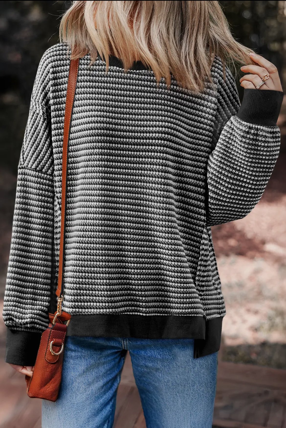 Striped Red and Black Sweatshirt